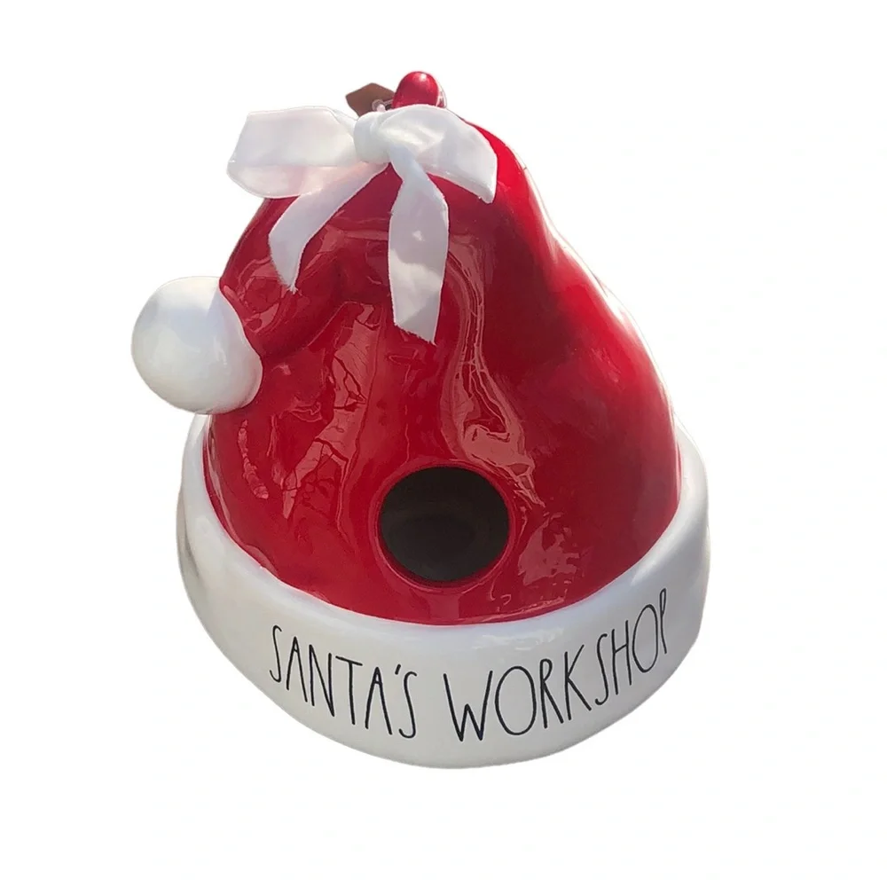 New Rae Dunn Santa’s workshop bird house